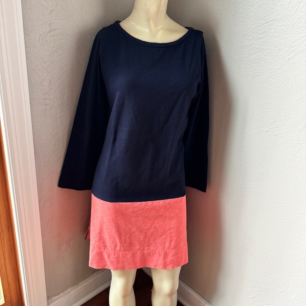 J crew navy and peach dress size Xs